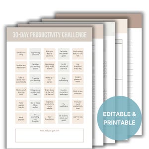 Customizable Productivity Workbook: Weekly Planner, Goal Tracker ...