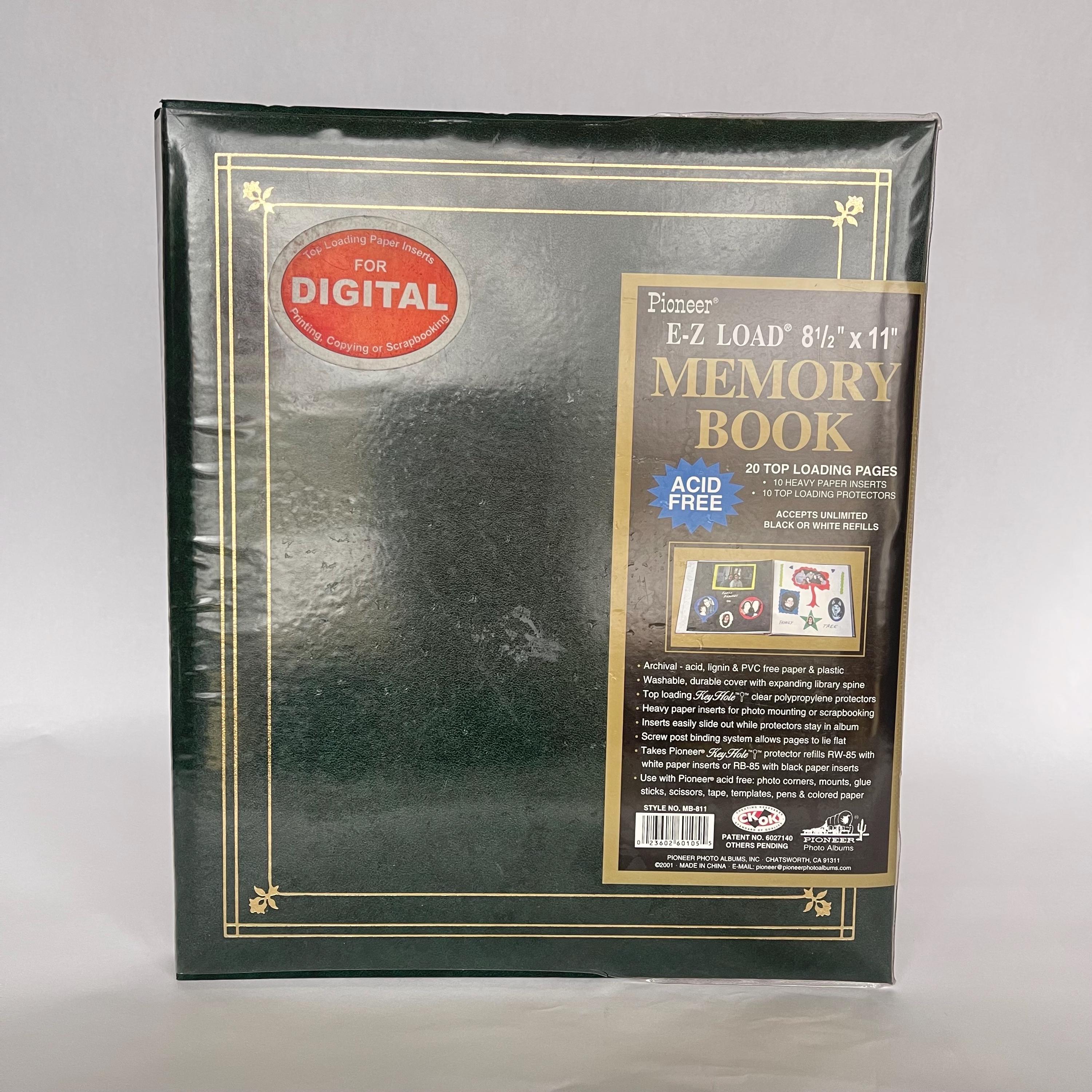 Vintage-style Green Scrapbook Album 8.5x11 | Pioneer Post Bound