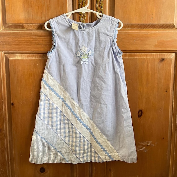 Adorable Copper Key Girls Blue Gingham Sleeveless Summer Dress - Size 6 Retro Cottagecore Style