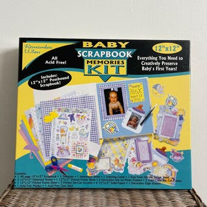 Kit de álbum de recortes para bebés de Remember When, sin ácido, 30,5 x 30,5 cm