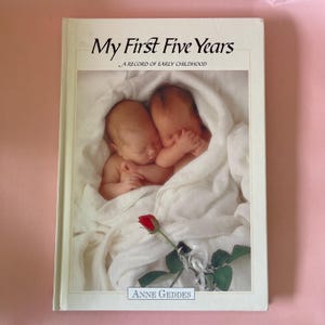 Anne Geddes Mina första fem år Babyminnesbok Uppteckning av tidig barndom Vintage Souvenir