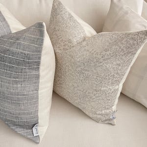 Set of 3 Pillow Covers | 18x18 Minimalist Coastal Throw Pillows | Farmhouse Style Home Decor for Couch, Bed, or Outdoors
