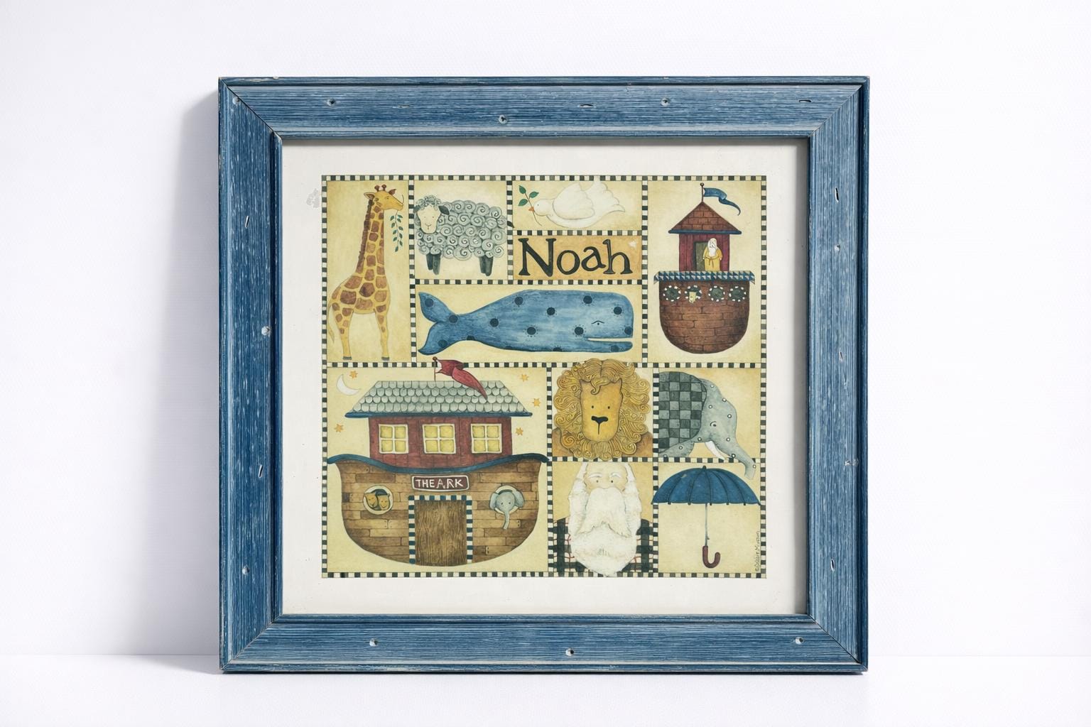 Debbie Mumm Noah's Ark Framed Print – Vintage Nursery Folk Art