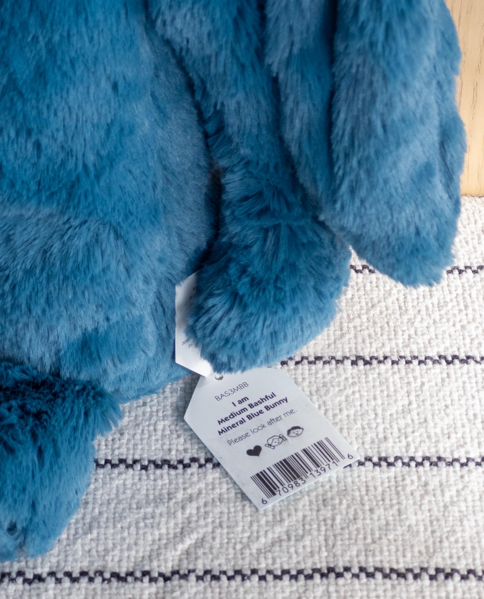 ぬいぐるみ  Bashful Mineral Blue Bunny Personalized Bashful Mineral Blue Bunny Medium - Official