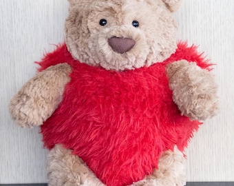 JellyCat Valentine Bartholomew Bear Heartthrob LIMITADO - HTF - agotado - NWT