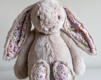 Jellycat Medium Blossom Beiges Häschen ""Petal"" - VHTF - RAR - NEU MIT ETIKETT."