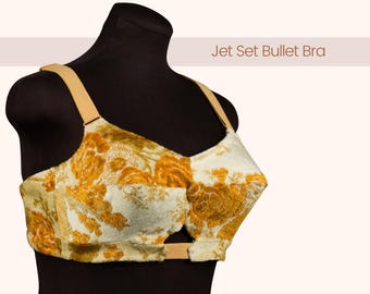 Jet Set Bullet Bra Pattern | Full Bust Bra Pattern | Retro Bra Pattern