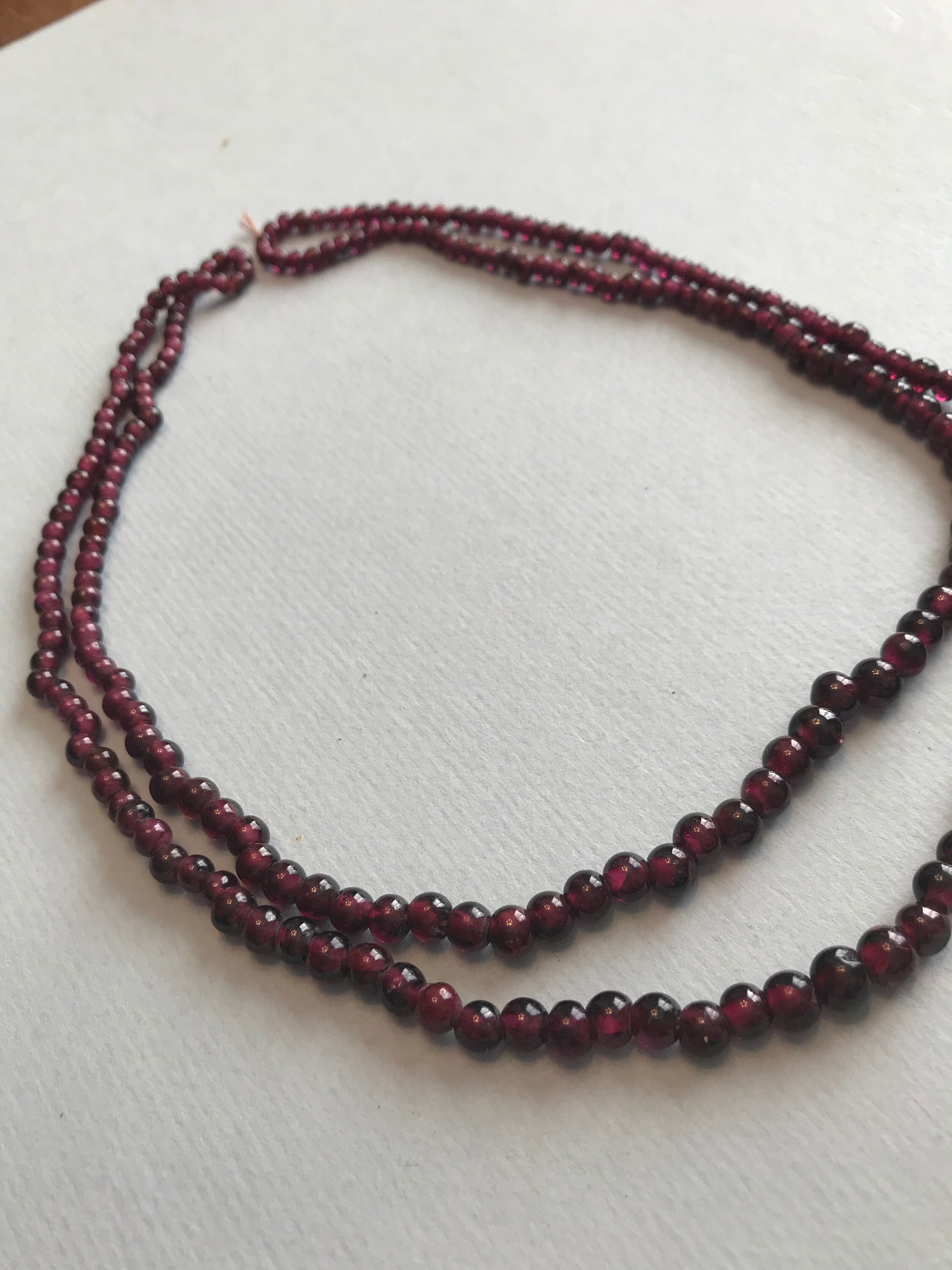 Luscious Garnet Beads Round Necklace or Crafting Supply | Etsy