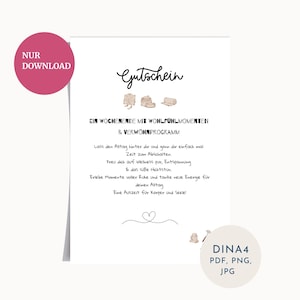 Wellness voucher | A4 poster with creative text lines | Perfect gift for relaxation, self-care, time out | Give joy & relax