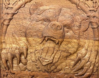 Wooden Bear Valet Tray