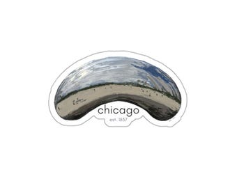 Cloud Gate 'The Bean' Sticker | Chicago Skyline, Water-Resistant