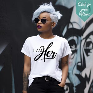I AM HER Tee | Signature Women&#39;s T-Shirt | Empowering Tee, Feminine Style & Comfort, Strong Women Shirt, Women&#39;s Day Shirt, Empowered Women