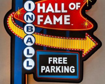 ピンボール殿堂入りサイン ピンサイン 特大