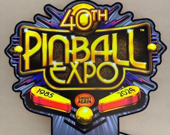 ピンボールエキスポ40周年記念ロゴピンサイン 特大