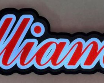 ウィリアムズスクリプトと翼のあるWのピンサイン特大