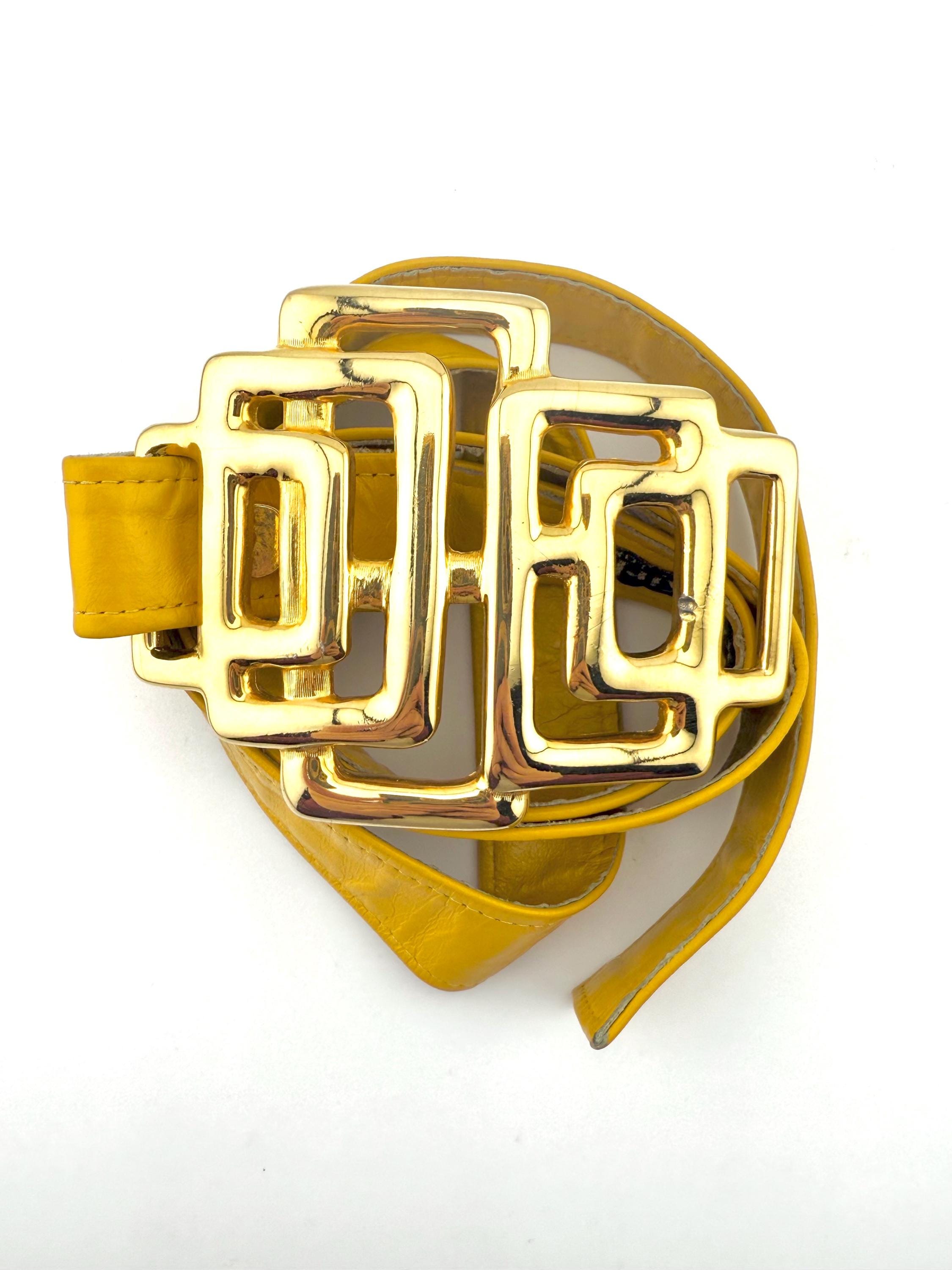 Vintage Avant Garde BELT Cord Knotted Metal Statement