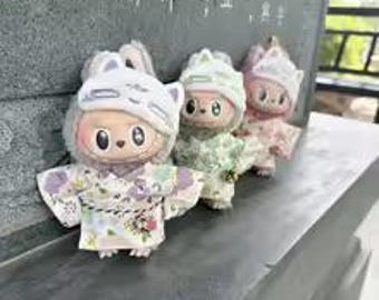 Handmade bubu Kimono Set Gentle Light Color Clothes Doll Accessories