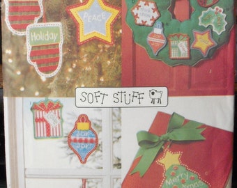 Christmas Pattern, No Sew Ornaments UNCUT 6424
