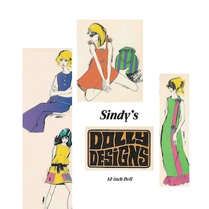 PDF 12&quot; Doll Sindy&#39;s Annual Doll Designs (Sewing) Fits Sindy, Tammy, Mary Poppins, others - Download & Print at Home