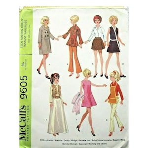 PDF 11.5&quot; Fashion Dolls Mod Era Clothing 1968 Fits B.....e - Download & Print at Home #9605