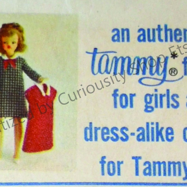 Modèles PDF de 12 pouces pour robes Tammy SEULEMENT pas d'enfant 6107 - Imprimez à la maison sur votre imprimante