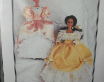 Fashion 11.5" Doll Pattern Victorian Gowns for Dolls like Barbie CUT Complete BHD 1370