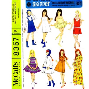 PDF 9&quot; fits Skipper, Neo Blythe (12&quot;) Penny Brite, Pepper and other Slim 9 &quot; dolls Wardrobe 8357 Download and print at Home