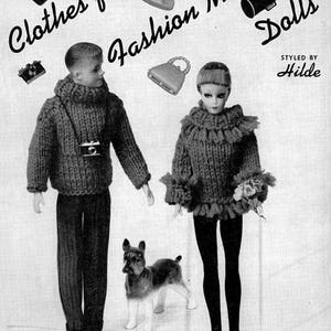 PDF 11.5&quot; Knit Clothes Fits Barbie Fits 12&quot; Ken, Other Fashion Model Dolls - Download and print at Home.
