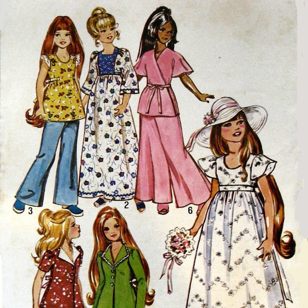 PDF 15.5" Velvet Doll Clothes Sewing Pattern 1970s Instant Download Print at home on your printer 6061