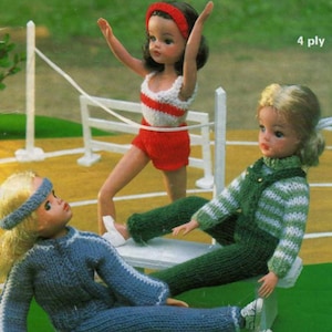PDF 30 cm Knit Sport Kleidung Strickmuster für Sindy, Tammy, andere Fashion Dolls