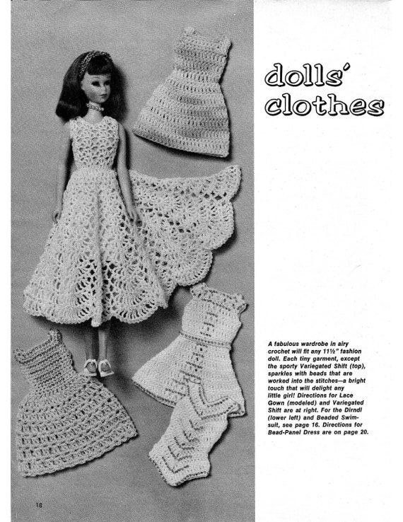 PDF 11.5 Barbie Crochet and Knit Vintage Clothes | Etsy Ireland