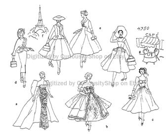 PDF 11.5" In Paris fits Barbie size doll Pattern - Download & Print At Home #4750