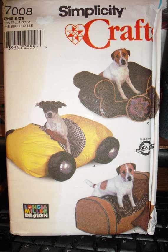 Sewing Pattern Dog Beds Car Bed Chair Shapes 7008 Etsy