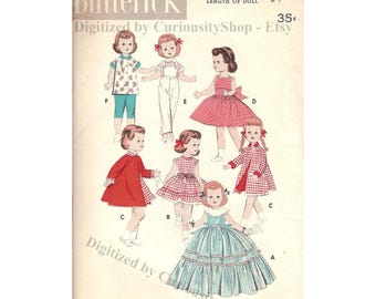 PDF Vintage 14" Doll Clothes Pattern Slim Dolls Like Toni, Betsy. Mary Hoyer, Mdm Alexander 7973