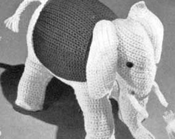 PDF Crochet Toy Elephant No. 606 Vintage Pattern