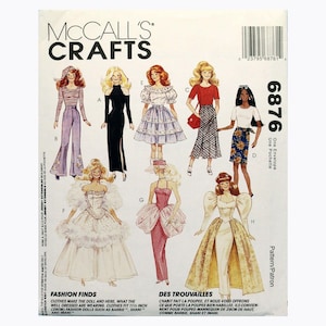 PDF 11.5&quot; Fashion Doll Pattern Vintage Fits Barbie and similar - Download and Print at Home