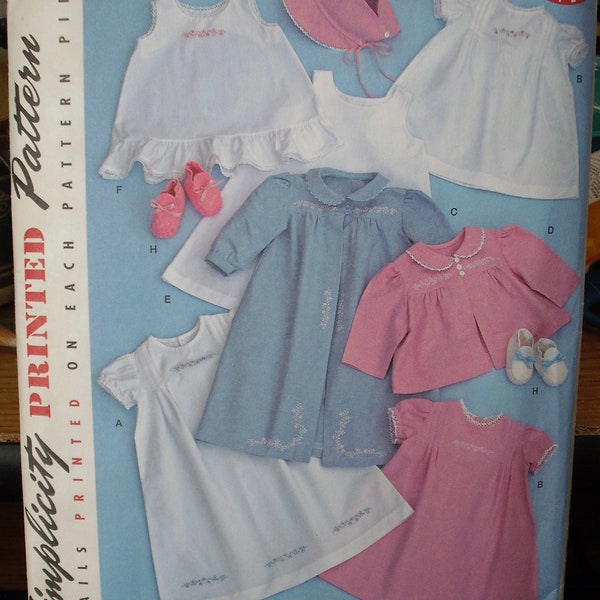Baby Girl Layette, Booties, Dresses, Coats, Bonnet PATTERN ONLY Infant sizes up to 24 lbs 2629 UNCUT