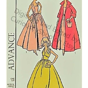 PDF fits 11.5&quot; Fashion Dolls, fits Barbie Dolls. Pattern to Make 3  Evening Gowns #3574 - Download, Print at home
