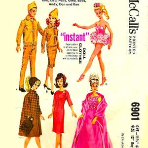 PDF Fits 11.5&quot; Vintage Barbie Clothes and Roomette to Make, Download & Print at Home 6901