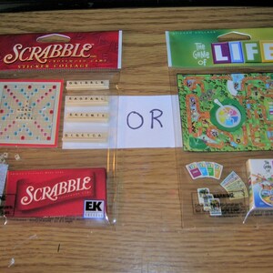 3D Stickers Jolee's Hasbro SCRABBLE or Game of Life  Pick from Options