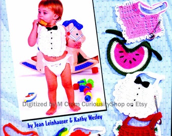 PDF Crochet "A Dozen Baby Bibs In Cotton Yarn" Patterns - Download & print at home