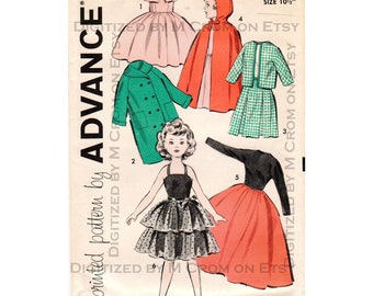 PDF 10.5" Pattern for dolls, dresses, cape undies 9212 Download & Print at home 8.5" X 11" Paper