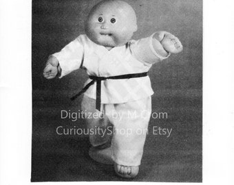 PDF 16" Karate, Cabbage Patch Martial Arts Costume Pattern - Download & Print at Home