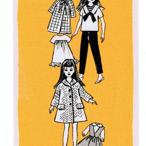 PDF 9&quot; fits Skipper, Neo Blythe, Vintage Pattern Barbie&#39;s Little Sister, fits other dolls, mail order newspaper 4808