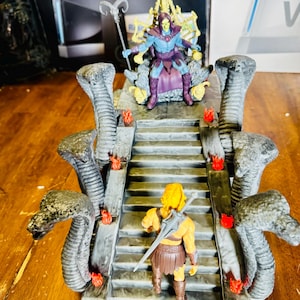 NEW LED Light Up Masters Of The Universe Skeletors Throne & He Man He-Man MOTU Popcorn Bucket Regal Retro Collectible Toy Figure 80s 90s 00s