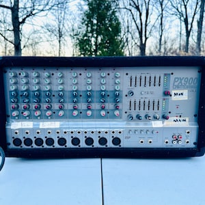 CRATE PX900 DLX Pro Audio Equipment Powered Mixer 9 Channel Dual Amp Separate 2x200 Watt 40Lbs Digital Signal Processing Sound Music Studio