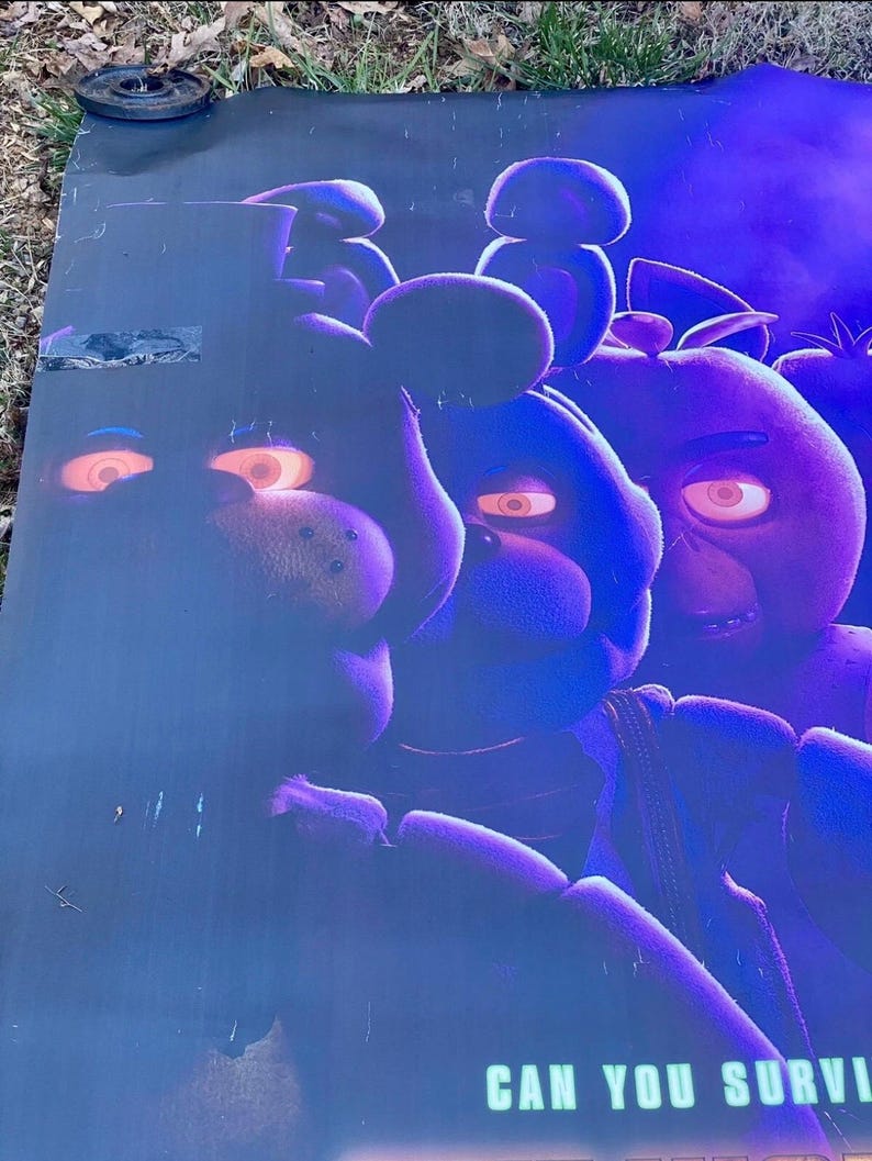 Fanf Promo Super RARE MASSIVE 72”x46” FNAF Five Nights at Freddys Promo Store ...