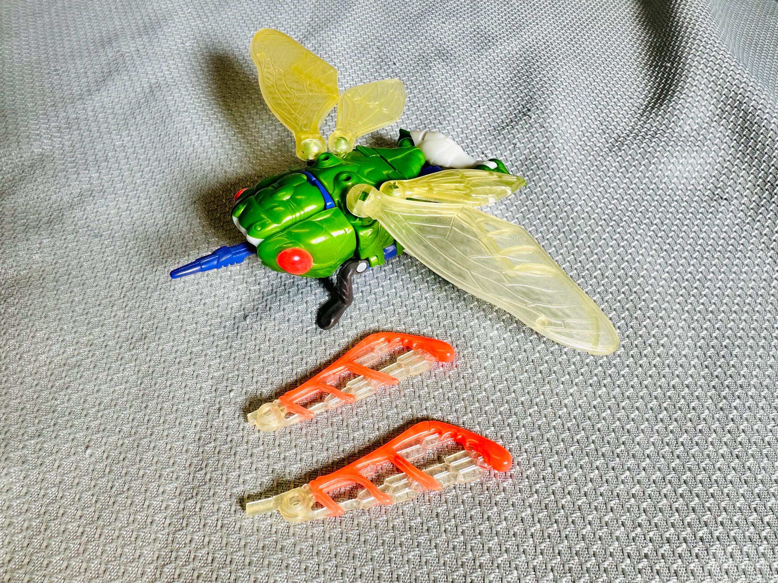 90s Insect COMPLETE Vintage 1997 CICADACON Transformers Beast Wars Tripredacus ...