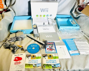 Like New Open Box Vintage 2007 COMPLETE Nintendo Wii SPORTS Edition Console System CIB RvL-001 Plays GameCube Games Retro Video Gaming