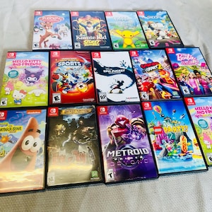 Rare Lot 14 “FOR DISPLAY ONLY” Nintendo Switch Empty Game Cases GameStop Promo Metroid Mickey SpongeBob House of the Dead Loomey Tune Barbie